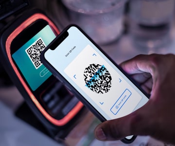 QR code and smartphone