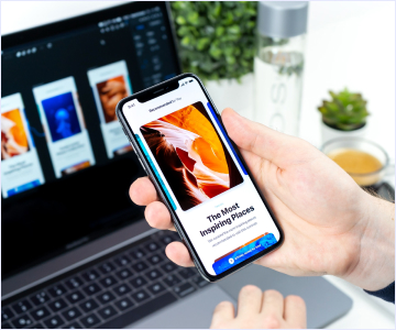 MacBook and iPhone
